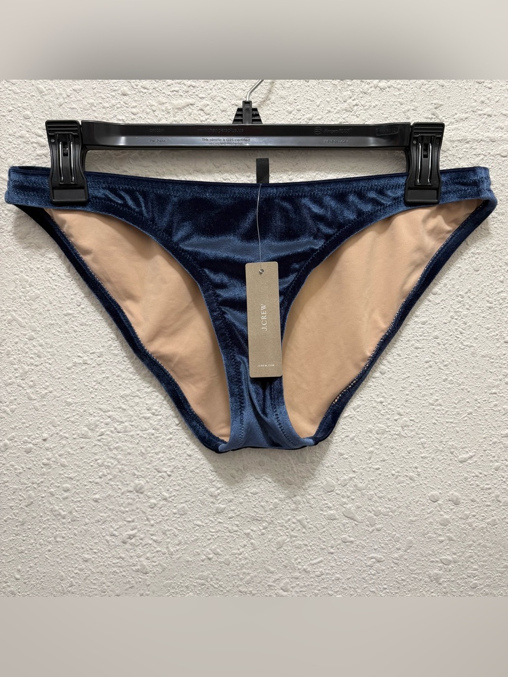 J. Crew Blue Velvet Bikini Bottoms NWT Size XS